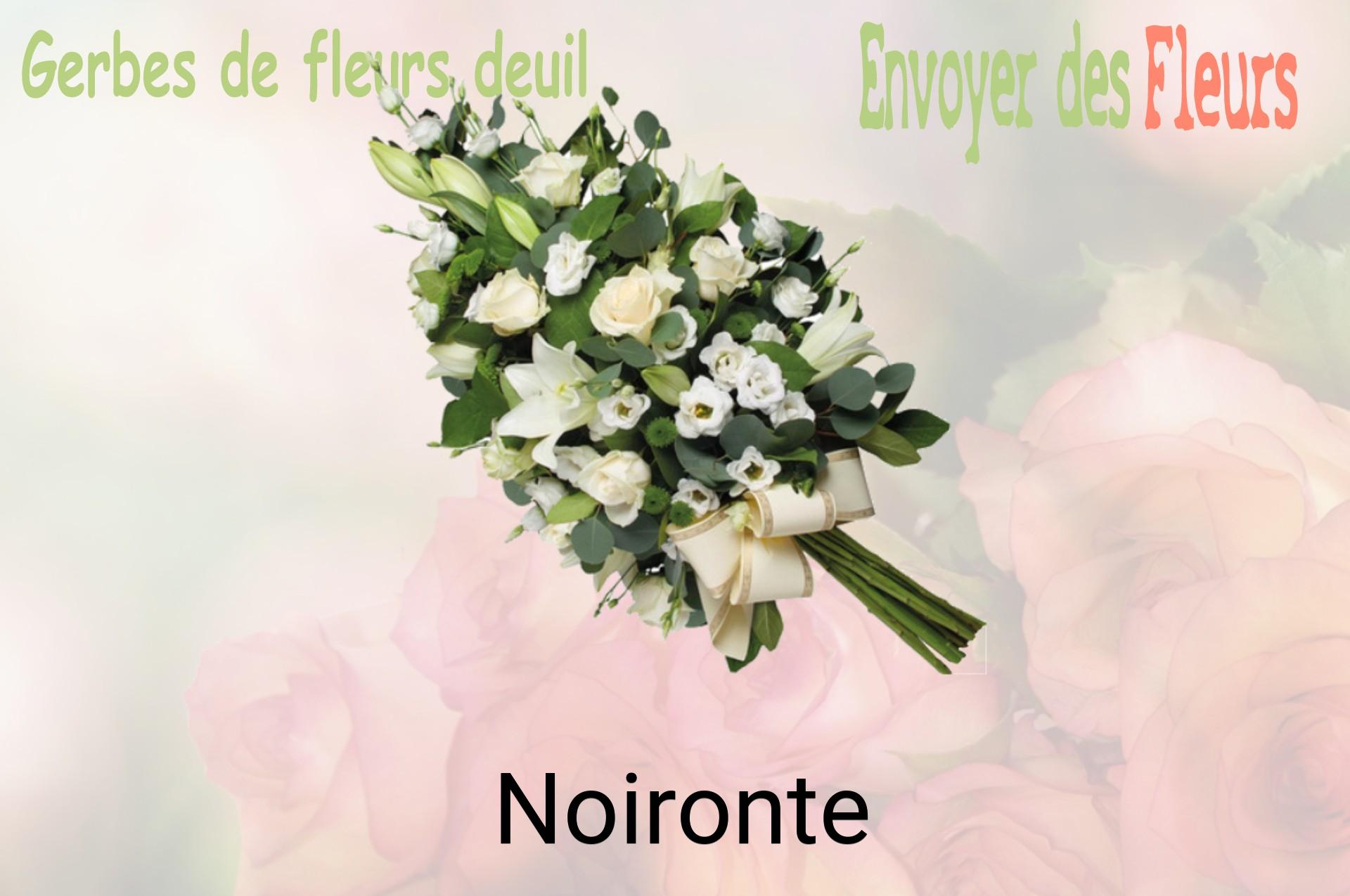 Gerbe de fleurs de deuil livrée à Noironte